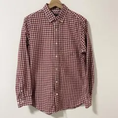 送料込み 美品 BANANA REPUBLIC チェック柄 長袖シャツ Lサイズ