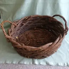 希少！あけびかご あけび蔓 乱れ編み ハンドメイド品 日本製 職人 鉢