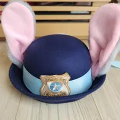 ズートピア　ジュディ　ウサギ耳付きネイビー帽子 54サイズ