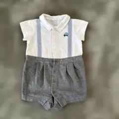 familiar サスペンダー付きロンパース　70cm ファミリア