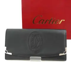✨新品未使用・箱証明書付き✨　Cartier 長財布　ラブコレクション　ブラック Cartier カルティエ 長財布 ラブコレクション ブラック 黒 二
