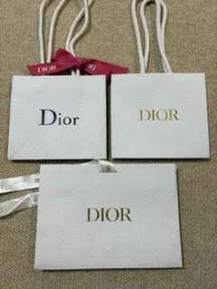Dior ショップ袋 3個セット ホワイト