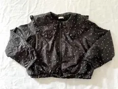 【美品】branshes 黒白ドット　ジャケット　150cm
