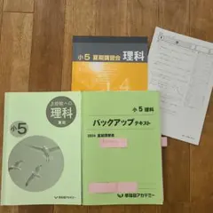 早稲アカ　5年　上位校　夏期講習テキスト 早稲田アカデミー 小5 夏期講習テキスト、上位校 - メルカリ