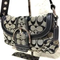 COACH ソーホー ショルダーバッグ キャンバス ブラック 10296
