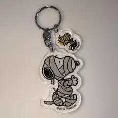 PEANUTS 　ミイラのスヌーピーとウッドストック アクリルキーホルダー
