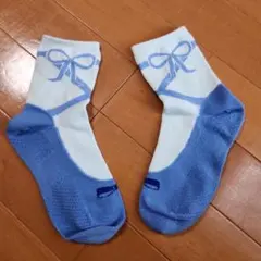 16～20センチ　バレエソックス　リボン模様キッズ靴下
