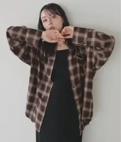 完売品　Lianチェックオーバーサイズシャツ