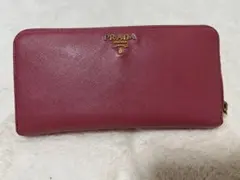 PRADA サフィアーノ ラウンドファスナー 長財布 ピンクのサムネイル