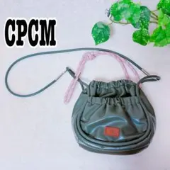 【美品】シーピーシーエム PUパラコードギャザーミニショルダーバッグ カーキのサムネイル