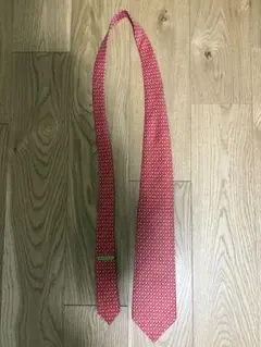 BVLGARI 赤 総柄 ネクタイ 剣先9.5cm