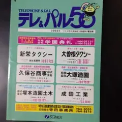 テレ&パル50 1994年版 つくば市大穂地区 テレパル 電話帳