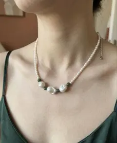 パールネックレス 淡水真珠　ケシパール　デイリー　華奢　バロック