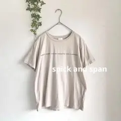 spick and span スピックアンドスパン　ロゴ半袖Tシャツ　ベージュのサムネイル