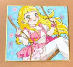 オリジナルイラスト女の子 手描き 原画 アナログ