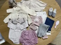 ロンパース80サイズ・ウサギレギンスセット