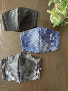 子供用　ハンドメイドインナーマスク3枚組　接触冷感生地　新色