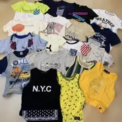 男の子　120センチ　夏服　Tシャツ　半袖　まとめ売り　セット　着替え　保育園