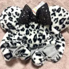 値下げ！　ディズニー　ミニー　ファンキャップ　レオパード　ヒョウ柄　白　未使用