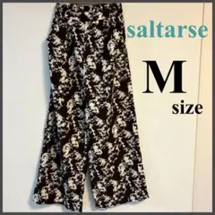 【Saltarse】コーデュロイ ワイドパンツ ブラウン タイダイ柄 タグ付き