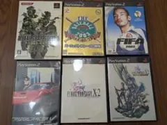 PS2ソフト6本セット MGS3 FFX-2 リッジレーサーV FIFA等