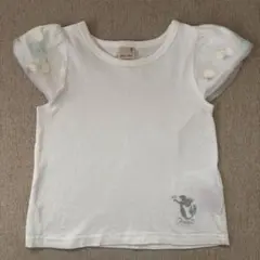 petit main フリル袖Tシャツ 100