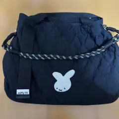 miffy 70周年キルティングトートバッグ 黒