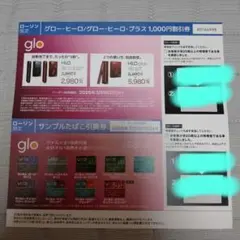 ローソン限定　グローヒーロサンプルタバコ引き換え券他