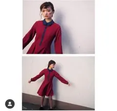メリージェニー ワンピース ボルドー