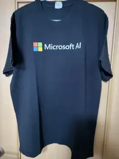 Microsoft AI ロゴ Tシャツ ブラックのサムネイル
