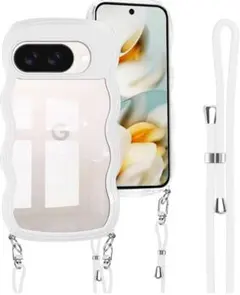 スマホケース　ショルダーストラップ ホワイト　Google Pixel10a