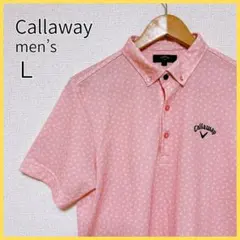 Callaway （キャロウェイ）メンズポロシャツ メンズL ピンク 半袖