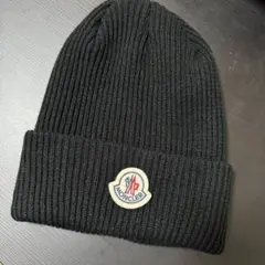 MONCLER ニット帽 ブラック