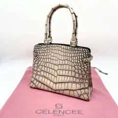 【極美品】セレンシー JRA クロコダイル トップハンドルハンドバッグ