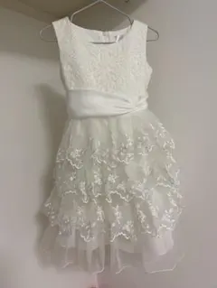 子どもドレス　ホワイト　レース　発表会　結婚式