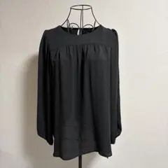 ZARA レディース　長袖　ブラウス ブラック シンプル 無地 M