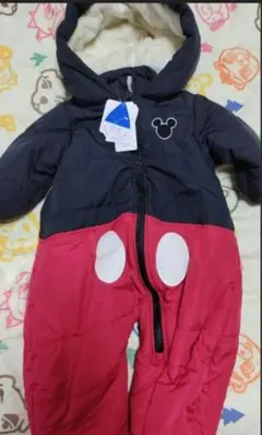 バースデイ　ミッキーマウス フード付きスノースーツ 80cm