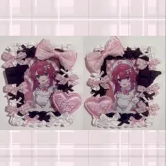 ♡ ホイップデコ トレカケース 量産型 ピンク リボン b8 セット ♡