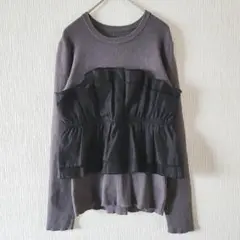 【VIS】（F）ビスチェドッキングニット/レイヤード風トップス/プルオーバー