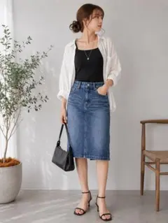 URBAN RESEARCH DOORS デニムタイトスカート 36のサムネイル