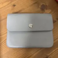 二つ折り財布　牛革　グレー　スタンダードサプライ