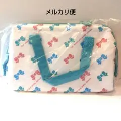 シモジマ　がまぐちランチトートバッグ　カラフルリボン柄のサムネイル