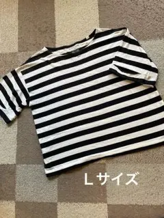 GLOBAL WORK ボーダーTシャツ 半袖 Lサイズのサムネイル