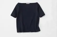 boutique310 小顔ロンT 長袖 カットソー　ネイビー boutique310 小顔ロンT 長袖 カットソー ネイビー - メルカリ