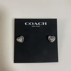 COACH ハート型クリスタルピアス