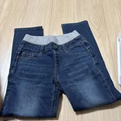 デニム風キッズパンツ140サイズ 濃紺