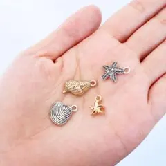 シェルチャーム(ゴールド/シルバー)ハンドメイド