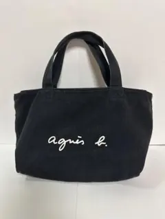 agnes b. VOYAGE キャンバス ハンドバッグ ブラックのサムネイル