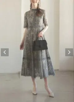 DorryDoll 配色レース×ハシゴレース切り替えワンピースドレス サイズ38