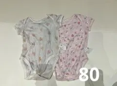 【美品】ユニクロ メッシュ 肌着　ロンパース 花柄 タコ